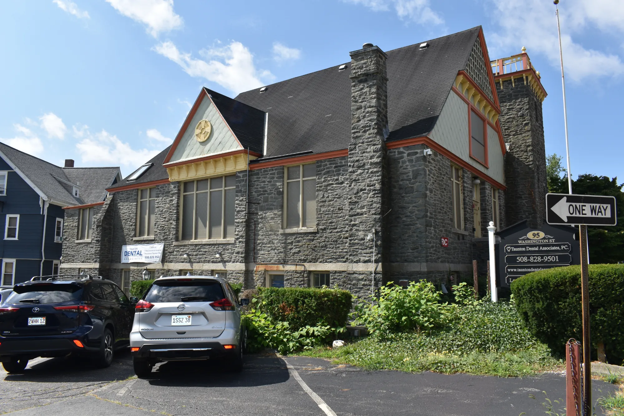 Taunton Dental Associates office viewed from the parking area